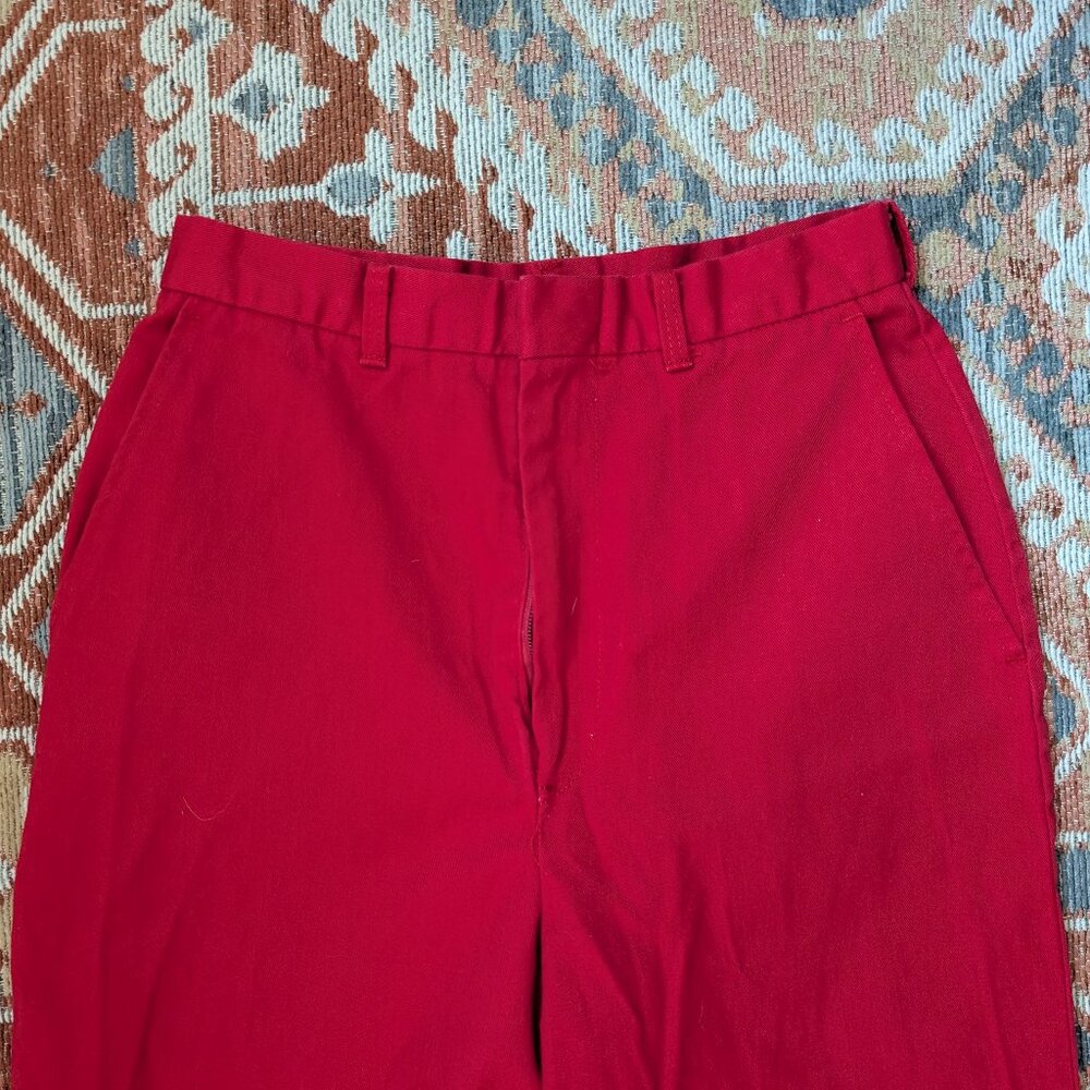 beautiful vintage high waisted red trousers - Picture 2 of 3
